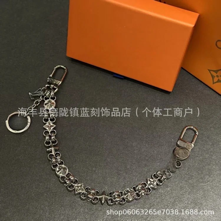 Trendy brand keychain pendant bag chain titanium steel fashion letter pendant bag hanging bag exclusive for foreign trade