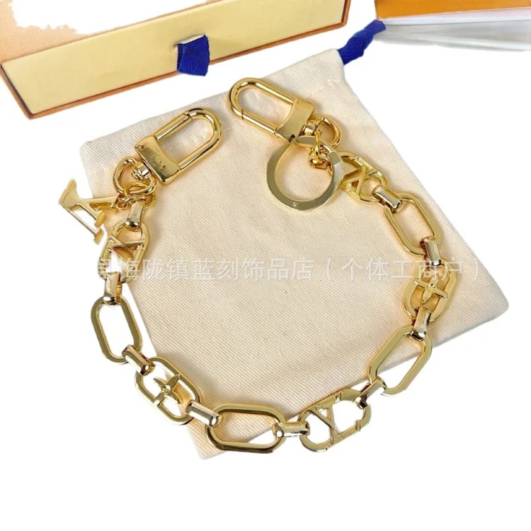 Trendy brand keychain pendant bag chain titanium steel fashion letter pendant bag hanging bag exclusive for foreign trade