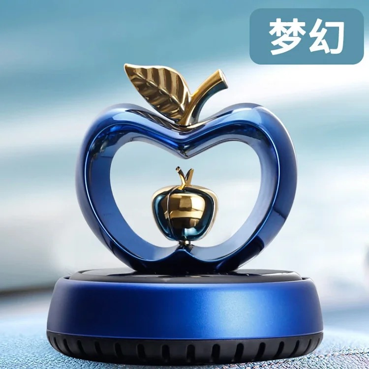 Solar rotating car aromatherapy car ornaments car perfume aromatherapy apple heart-shaped center console car aromatherapy