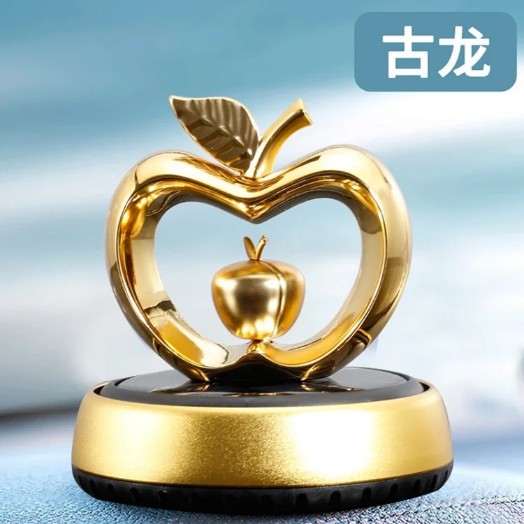 Solar rotating car aromatherapy car ornaments car perfume aromatherapy apple heart-shaped center console car aromatherapy