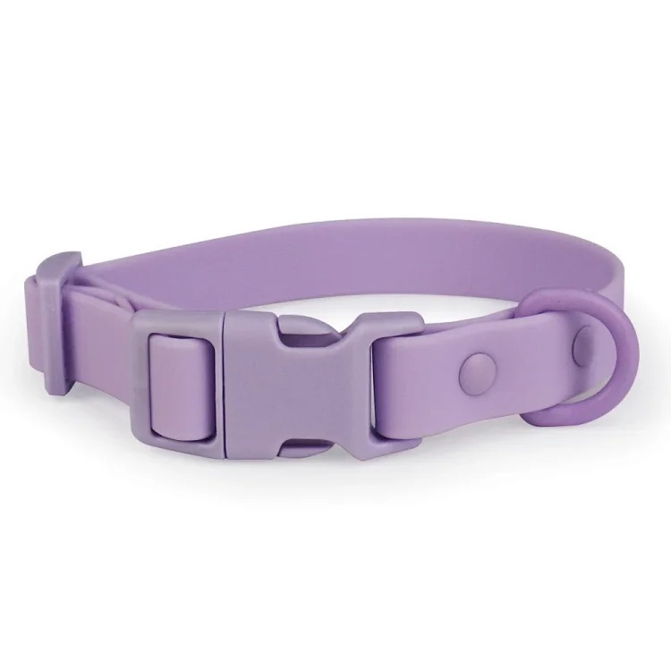 Wow cross-border spot macaron color PVC pet collar leash set comfortable and soft dog collar dog leash image 2
