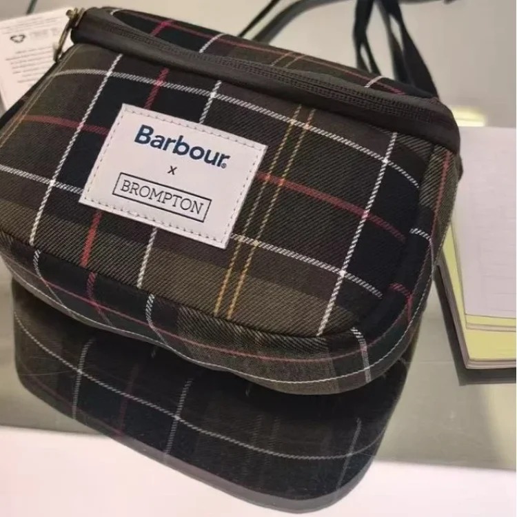 Barbour co-branded Brompton small cloth front bag foldable portable quick-release storage bag crossbody bag