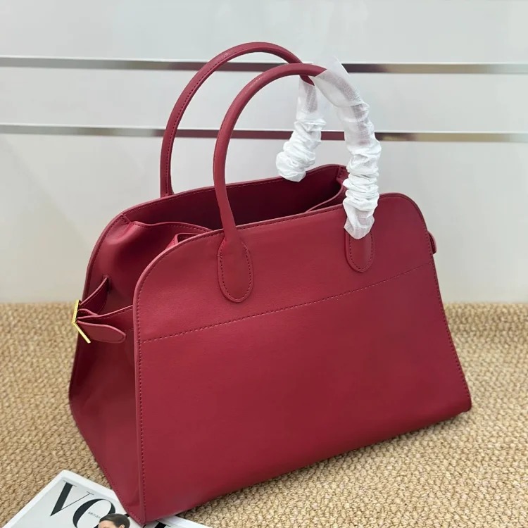 The Row autumn and winter star's same bag suede Margaux15 handbag commuter computer portable tote