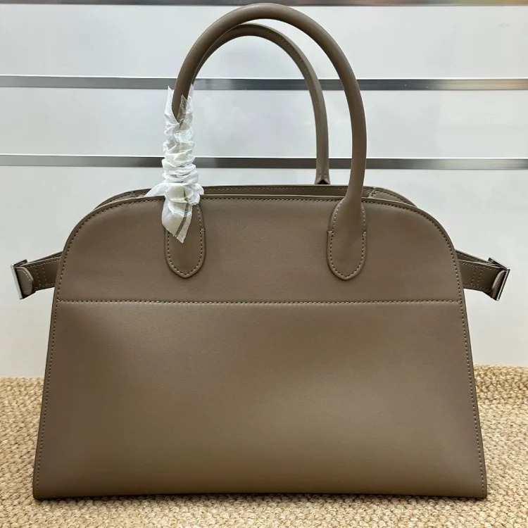 The Row autumn and winter star's same bag suede Margaux15 handbag commuter computer portable tote