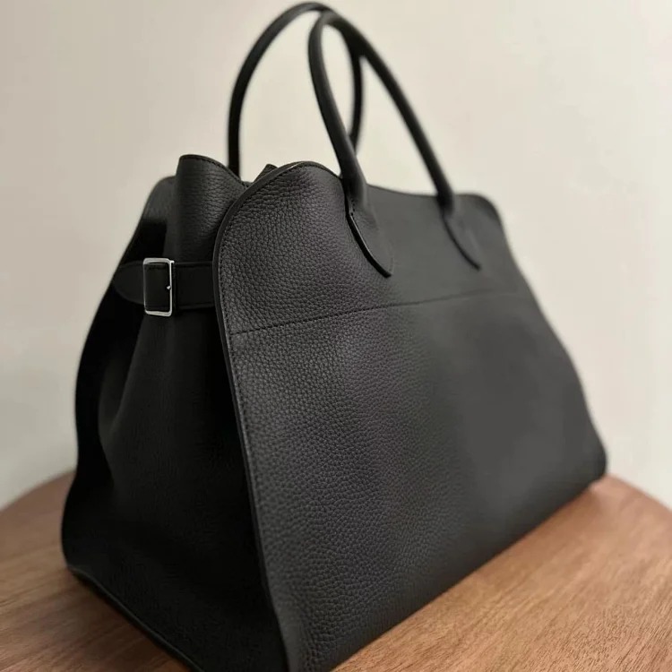 The Row autumn and winter star's same bag suede Margaux15 handbag commuter computer portable tote
