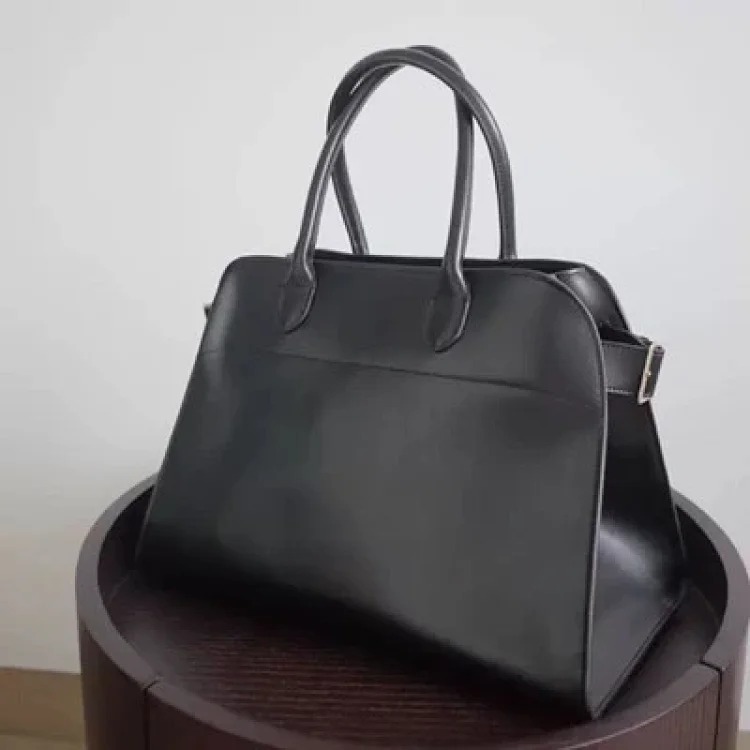 The Row autumn and winter star's same bag suede Margaux15 handbag commuter computer portable tote