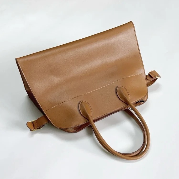 The Row autumn and winter star's same bag suede Margaux15 handbag commuter computer portable tote