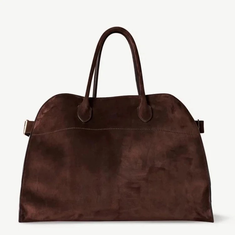The Row autumn and winter star's same bag suede Margaux15 handbag commuter computer portable tote