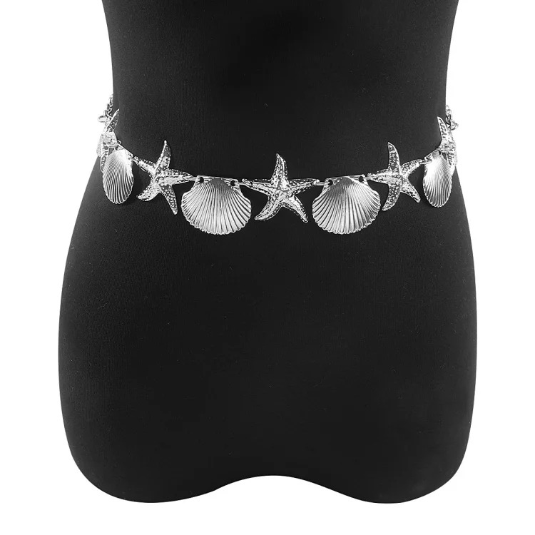 Hellstar C0743 Foreign trade cross-border beach resort style shell starfish waist chain summer seaside hottie bikini accessories