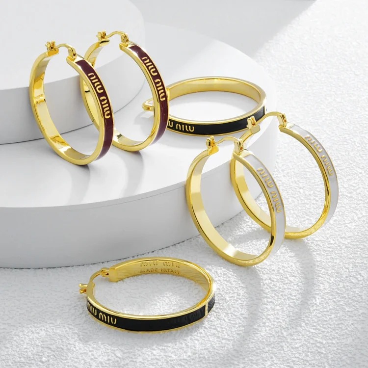 French retro personalized oil-drop hoop earrings, light luxury and high-end earrings, temperament, fashionable niche design earrings-CY