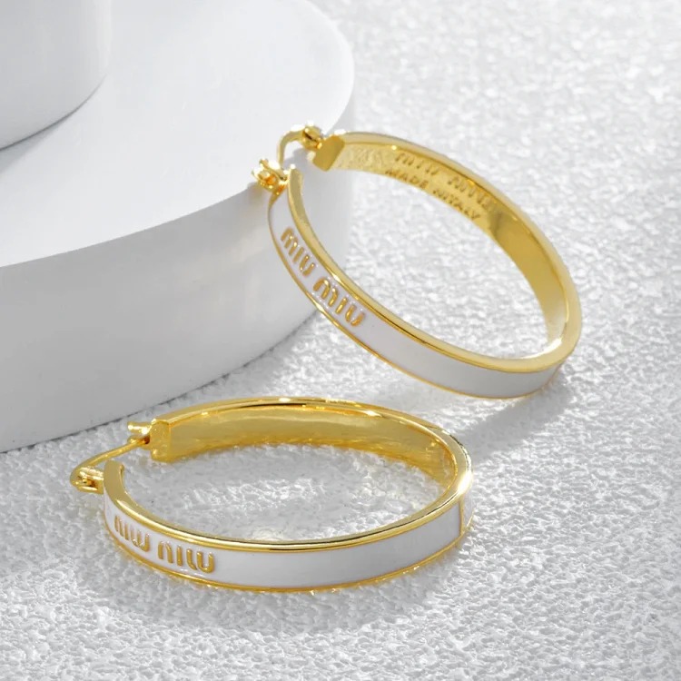 French retro personalized oil-drop hoop earrings, light luxury and high-end earrings, temperament, fashionable niche design earrings-CY