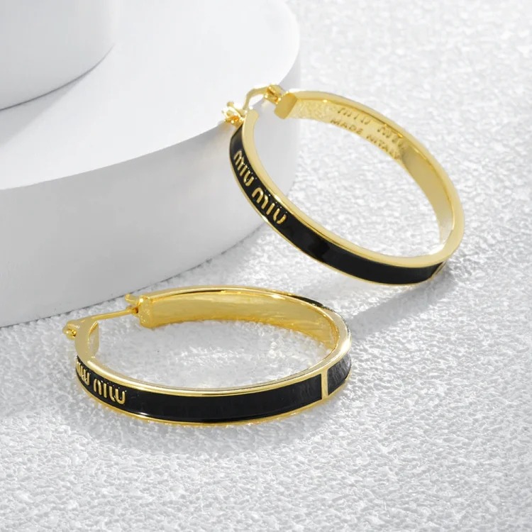 French retro personalized oil-drop hoop earrings, light luxury and high-end earrings, temperament, fashionable niche design earrings-CY
