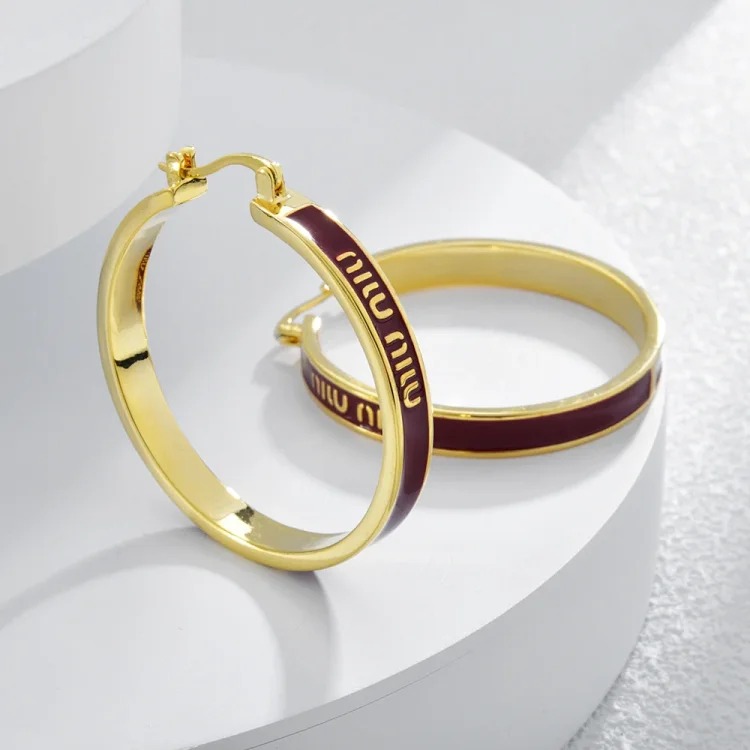 French retro personalized oil-drop hoop earrings, light luxury and high-end earrings, temperament, fashionable niche design earrings-CY