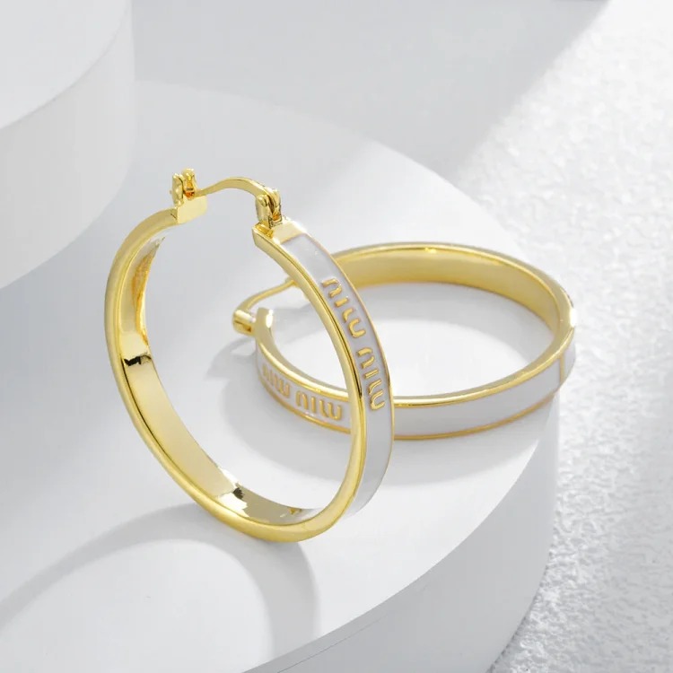 French retro personalized oil-drop hoop earrings, light luxury and high-end earrings, temperament, fashionable niche design earrings-CY