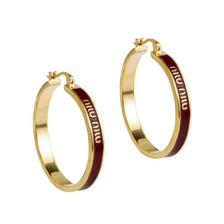 French retro personalized oil-drop hoop earrings, light luxury and high-end earrings, temperament, fashionable niche design earrings-CY