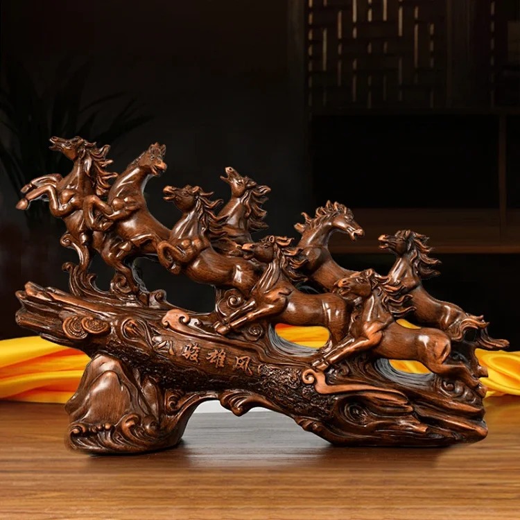 Horse Ornament Eight Horses Heroic Living Room Entrance Study Room Office Boss Desktop Decoration Company Opening Gift