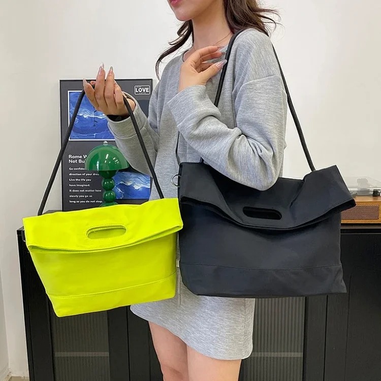 Large-capacity handbag new style simple and versatile commuter shoulder bag trendy fashion crossbody bag commuter large capacity