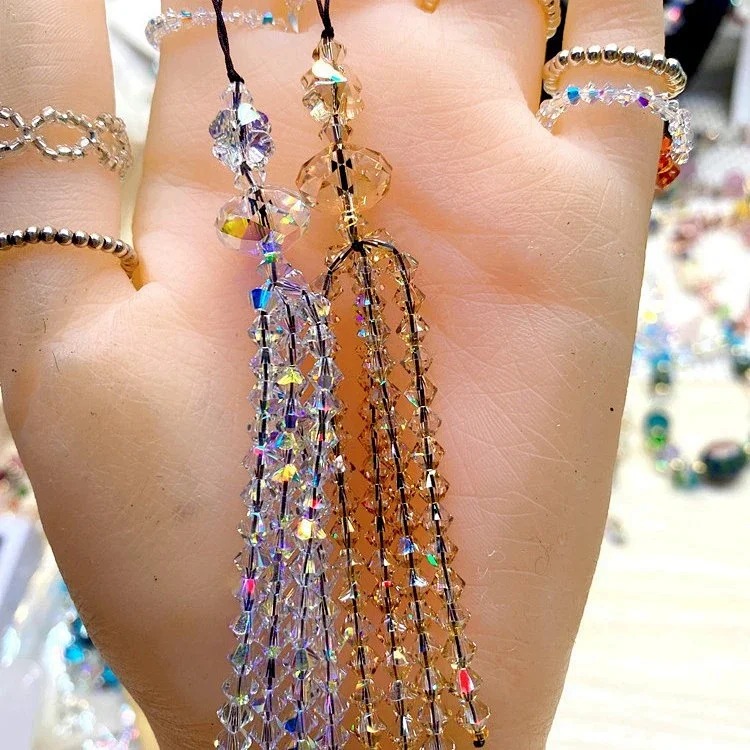 Austrian crystal pendant, mobile phone chain, bag pendant, crystal tassel pendant, mobile phone rope pendant