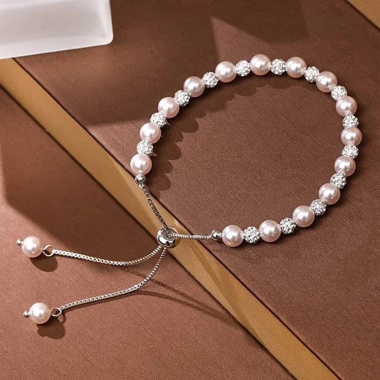Manta Rose Gypsophila Pearl Bracelet Girls Beaded Planet Light Luxury High-end Niche New Chinese Style Hand Accessories