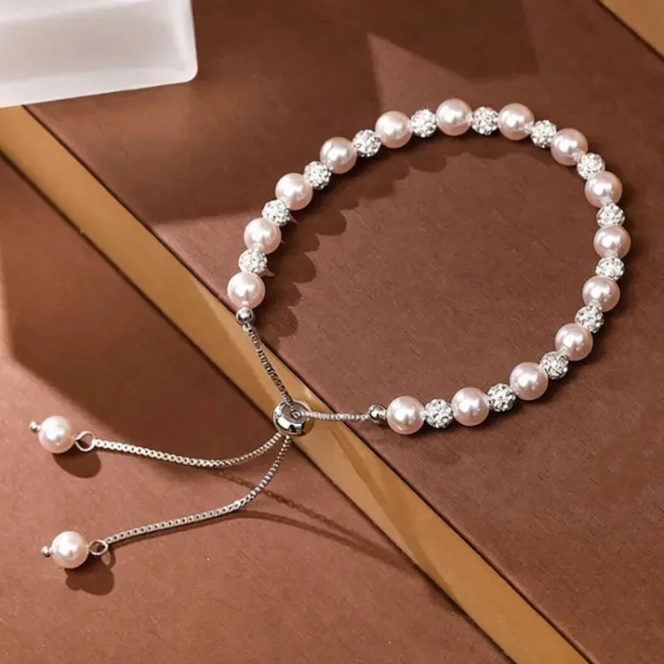 Manta Rose Gypsophila Pearl Bracelet Girls Beaded Planet Light Luxury High-end Niche New Chinese Style Hand Accessories