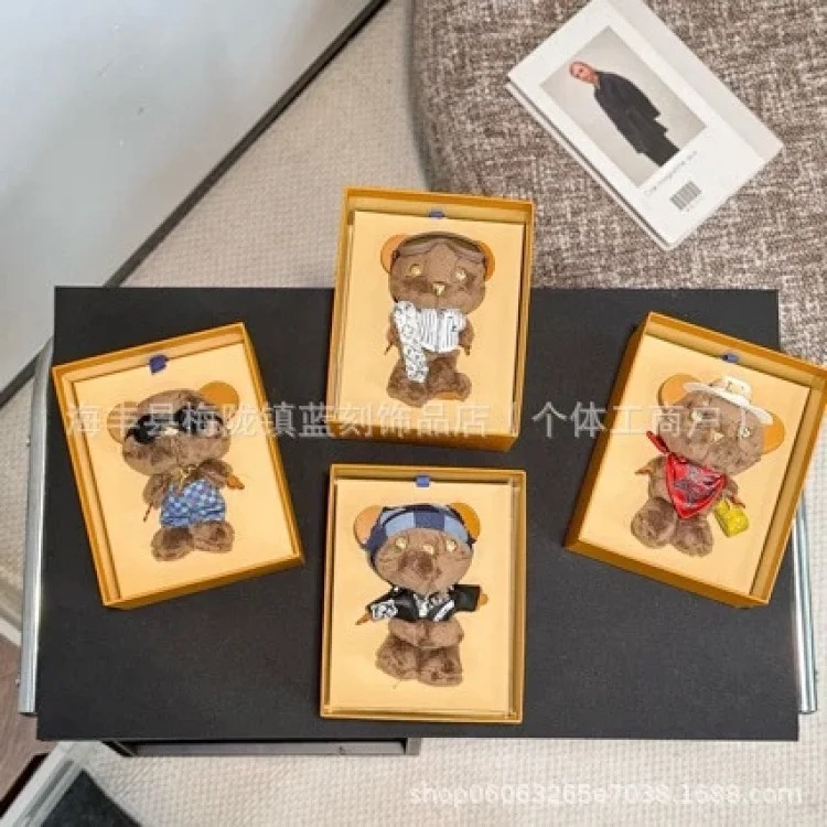 New plush bear pendant popular keychain pendant live supply foreign trade wholesale trendy brand