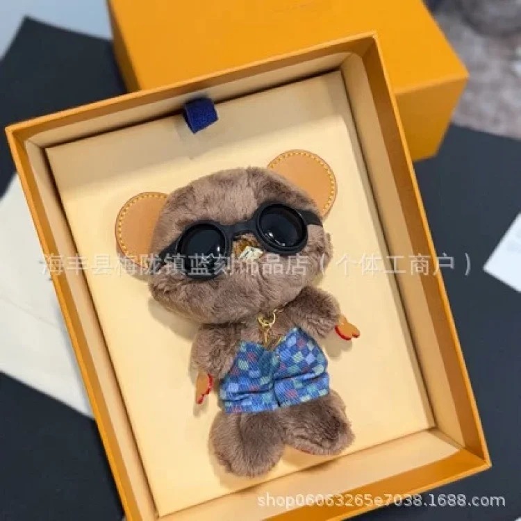 New plush bear pendant popular keychain pendant live supply foreign trade wholesale trendy brand