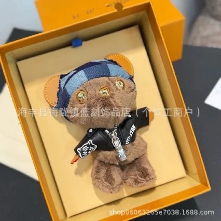 New plush bear pendant popular keychain pendant live supply foreign trade wholesale trendy brand
