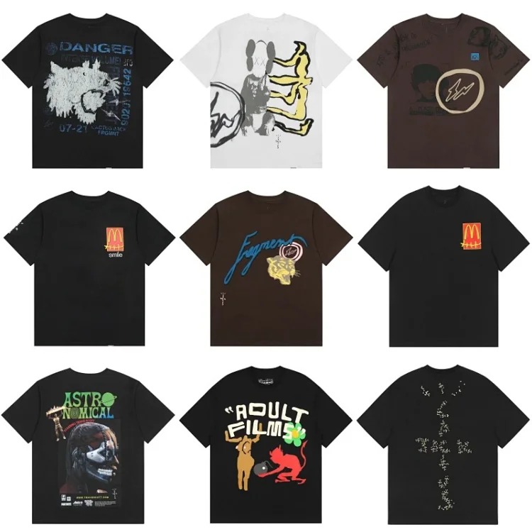 Travis Scott Cactus Jack x Fragment high street short-sleeved men's and women's high street T-shirt