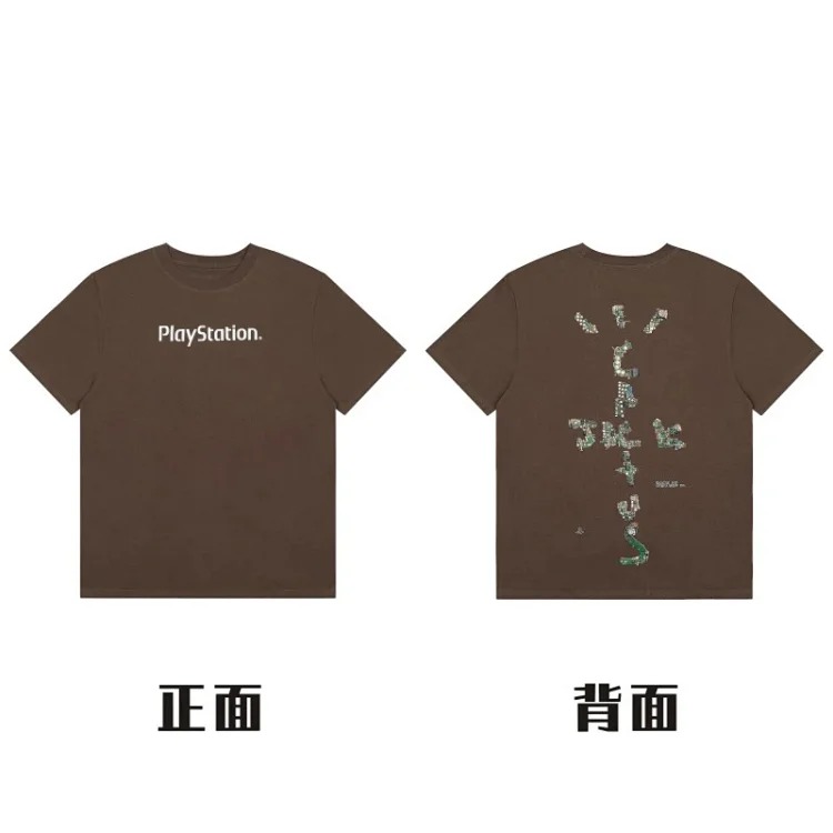 Travis Scott Cactus Jack x Fragment high street short-sleeved men's and women's high street T-shirt image 3