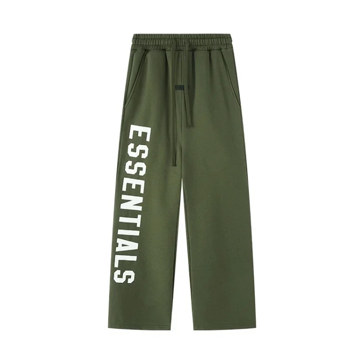 Celine ESSENTIALS Trendy Casual Straight-Leg Fleece-Lined Trousers for Men and Women