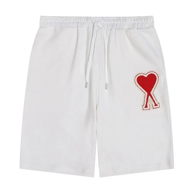 AMI Straight Leg Embroidered Heart Casual Shorts image 10