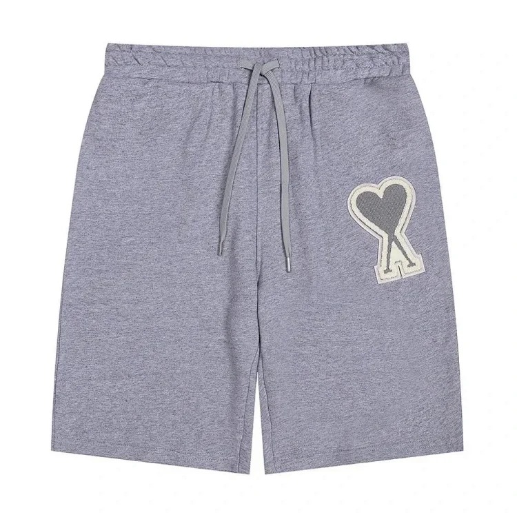 AMI Straight Leg Embroidered Heart Casual Shorts image 11