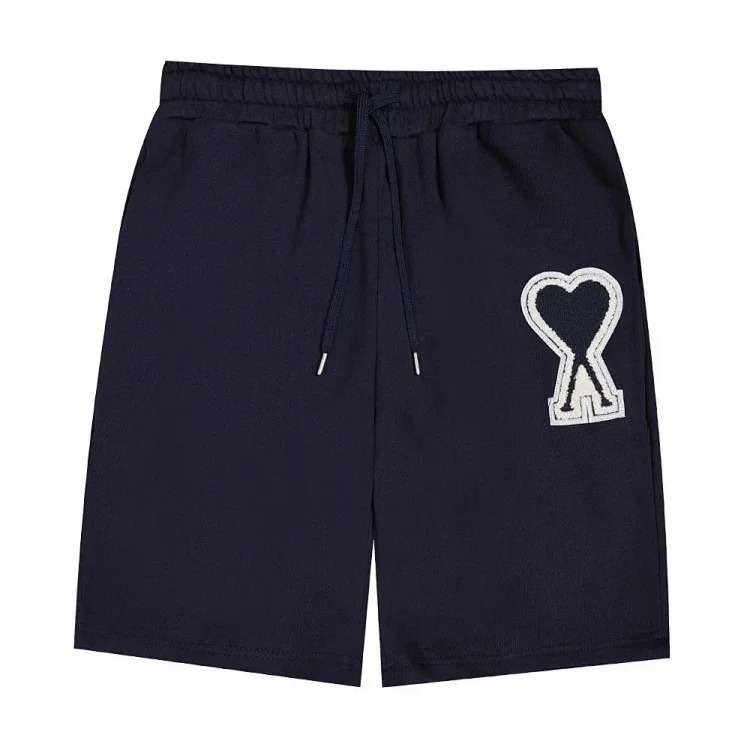 AMI Straight Leg Embroidered Heart Casual Shorts image 12