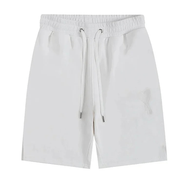 AMI Straight Leg Embroidered Heart Casual Shorts image 15