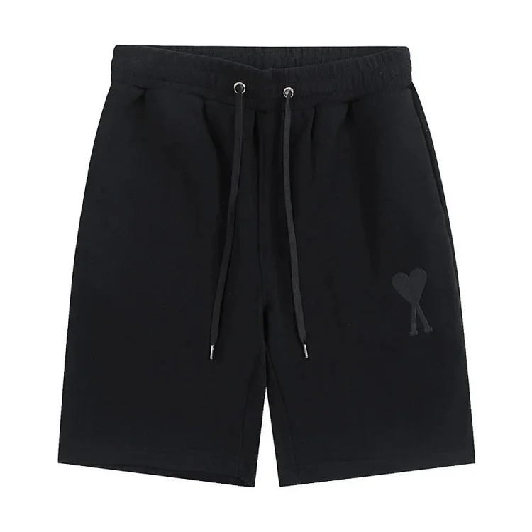 AMI Straight Leg Embroidered Heart Casual Shorts image 16