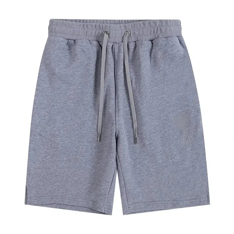 AMI Straight Leg Embroidered Heart Casual Shorts image 18