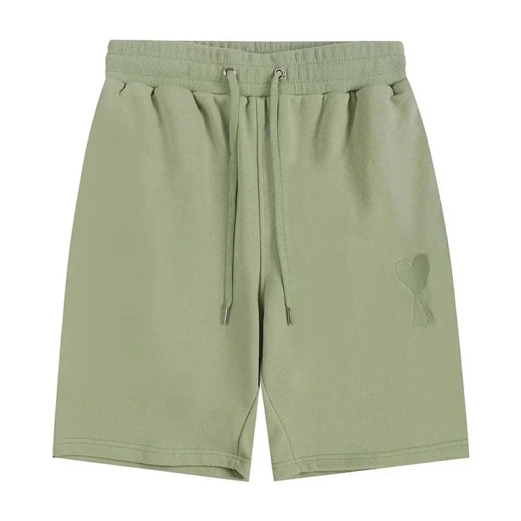 AMI Straight Leg Embroidered Heart Casual Shorts image 20