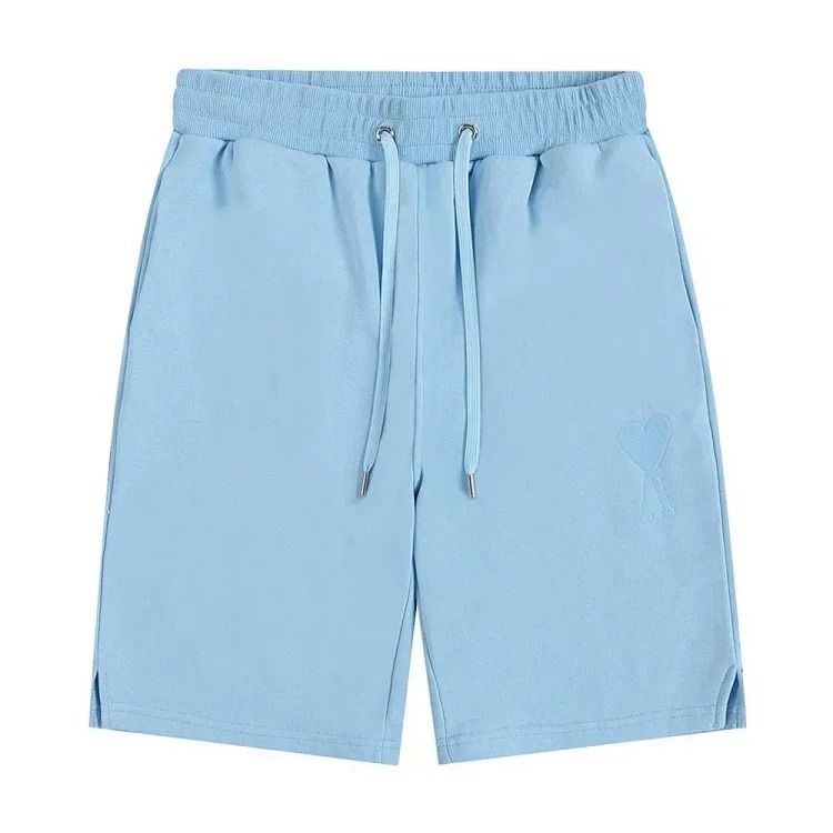 AMI Straight Leg Embroidered Heart Casual Shorts image 22