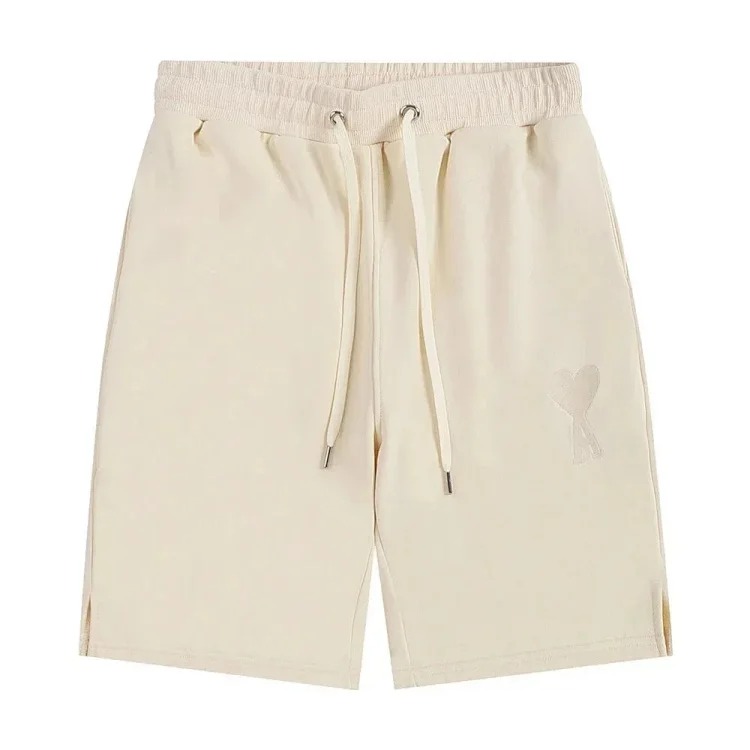 AMI Straight Leg Embroidered Heart Casual Shorts image 23