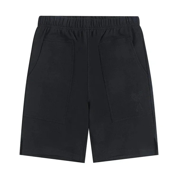 AMI Straight Leg Embroidered Heart Casual Shorts image 25