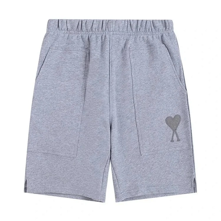 AMI Straight Leg Embroidered Heart Casual Shorts image 27