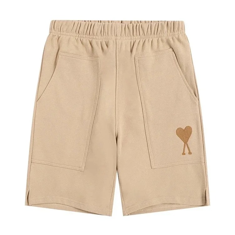 AMI Straight Leg Embroidered Heart Casual Shorts image 28