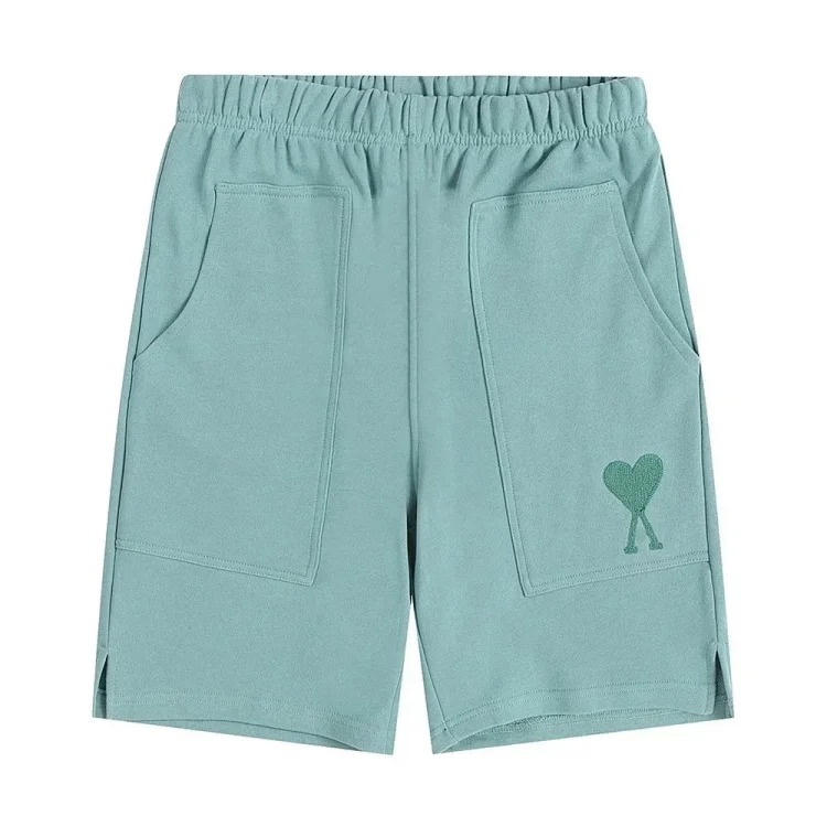 AMI Straight Leg Embroidered Heart Casual Shorts image 29
