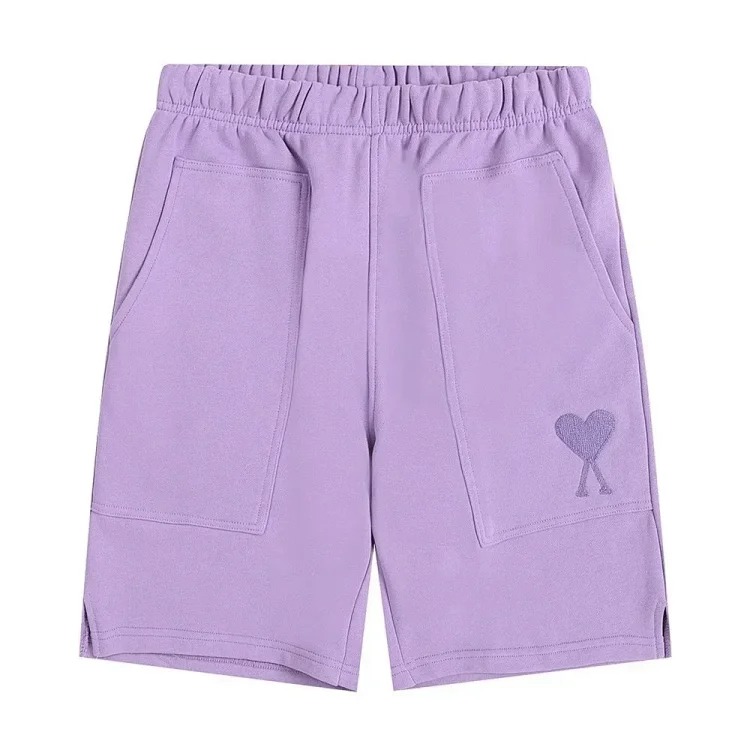 AMI Straight Leg Embroidered Heart Casual Shorts image 31