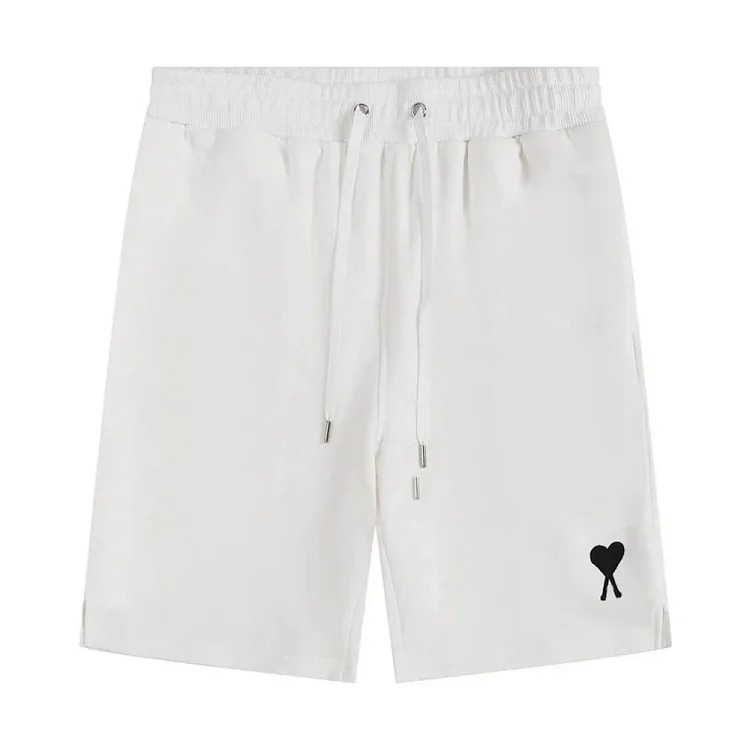 AMI Straight Leg Embroidered Heart Casual Shorts image 33