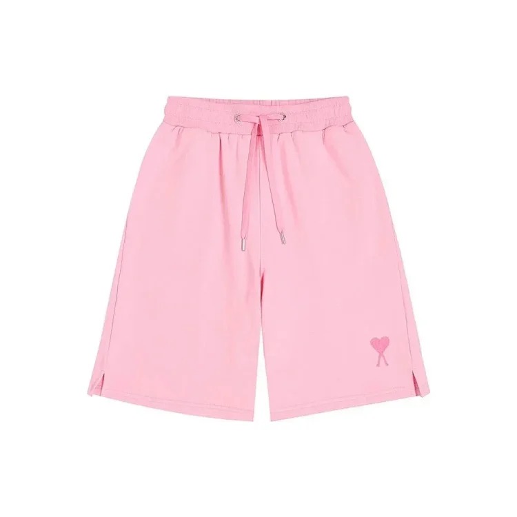 AMI Straight Leg Embroidered Heart Casual Shorts image 3
