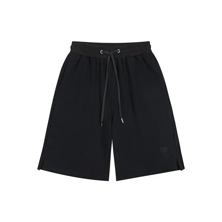 AMI Straight Leg Embroidered Heart Casual Shorts image 4