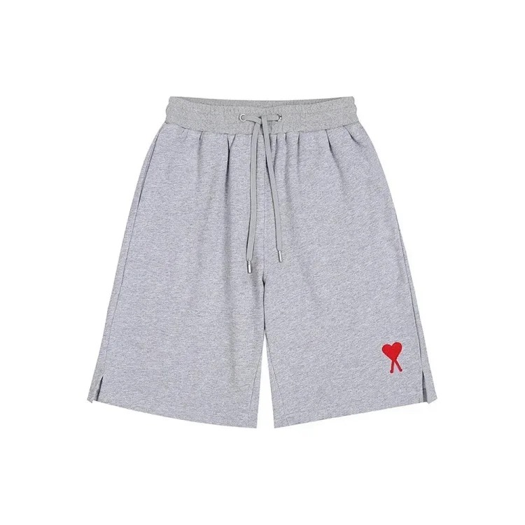 AMI Straight Leg Embroidered Heart Casual Shorts image 6