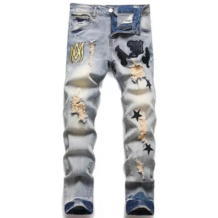 XB21 fashion trendy jeans image 5