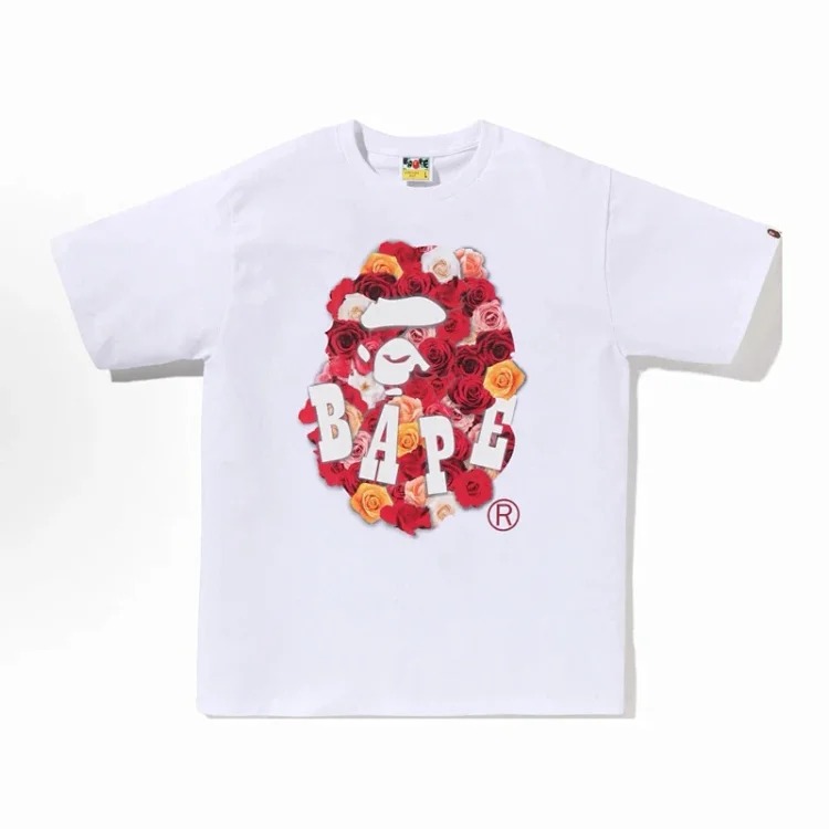Cross-border foreign trade wholesale Bp trendy brand Ape Man Head heavyweight pure cotton short-sleeved men and women one-piece drop-shipping T-shirt top